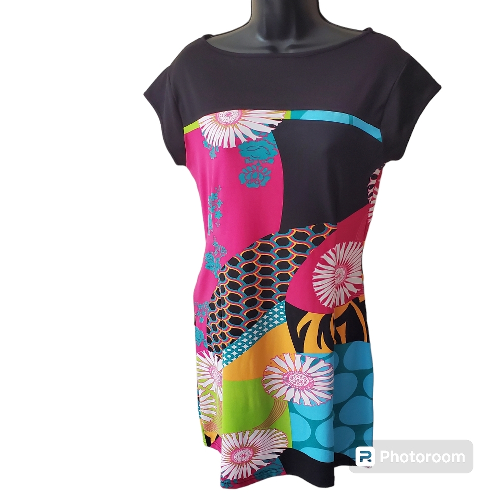 Tracy Negoshian colorful abstract dress small - Picture 2 of 9